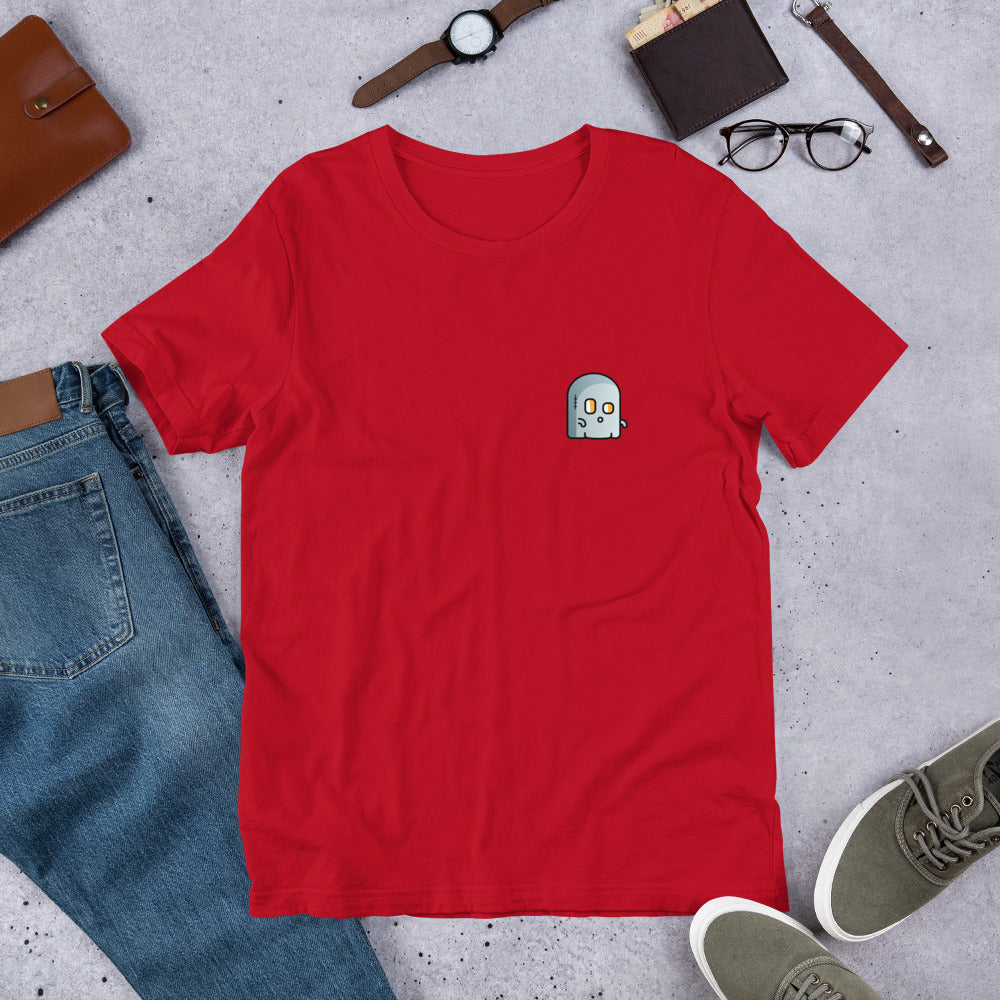 Ghost Half-Sleeve Unisex T-Shirt — Red