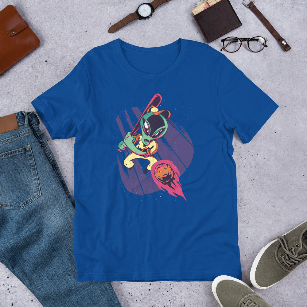Alien baseball Half-Sleeve T-Shirt — True Royal