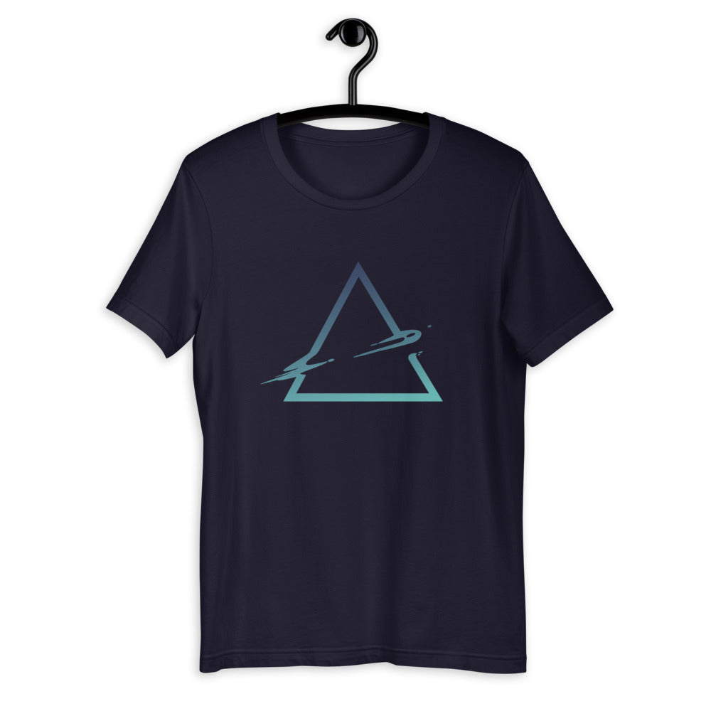 Triangle Abstract Half-Sleeve T-Shirt — Navy