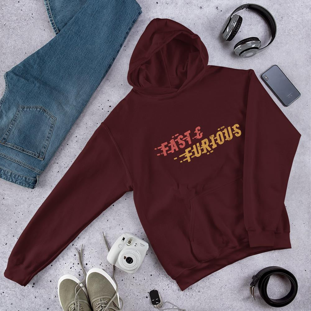 Fast & Furious Unisex Hooded Sweatshirt — Maroon