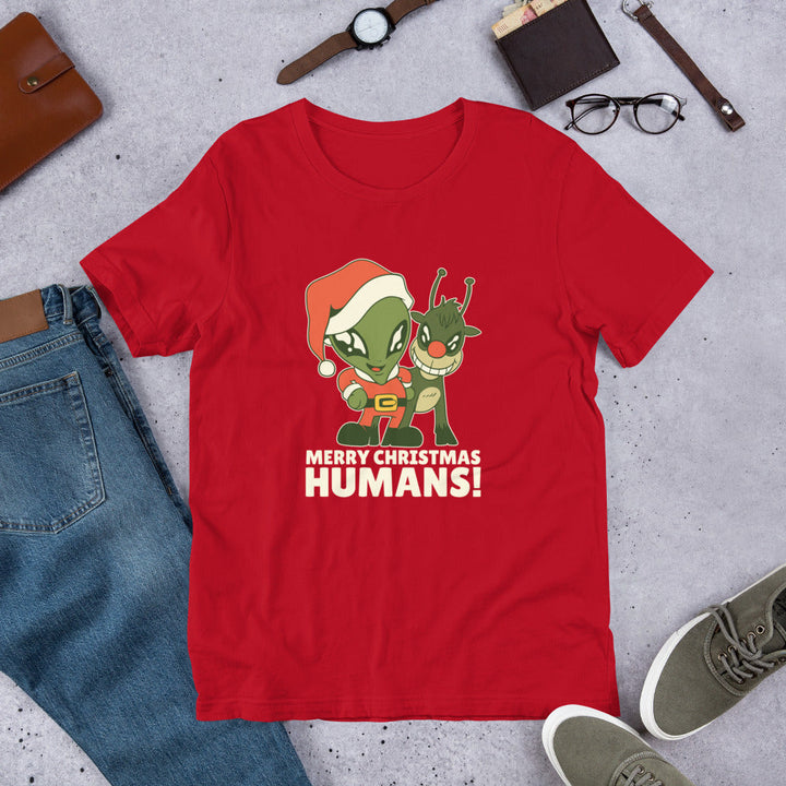 Alien Christmas Unisex Half-Sleeve T-Shirt #Plus-sizes