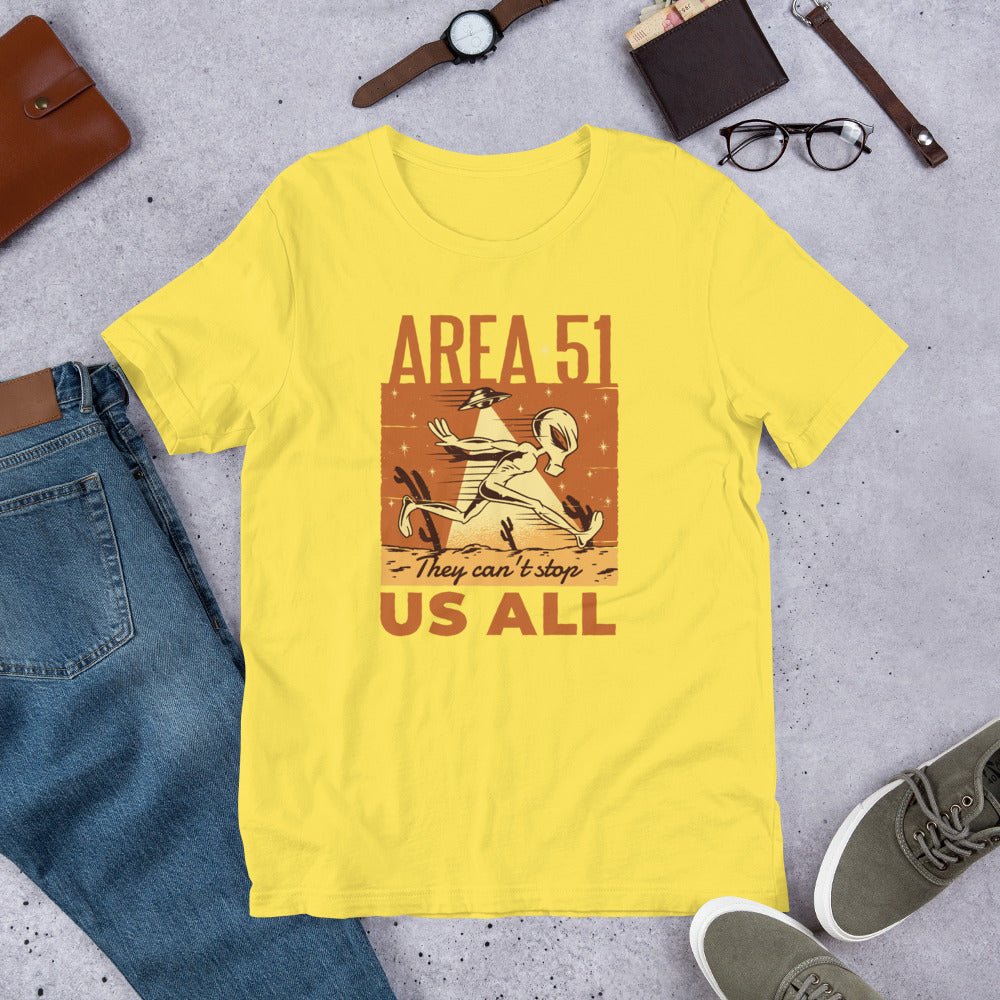 Area 51 Ride Half-Sleeve T-Shirt — Yellow