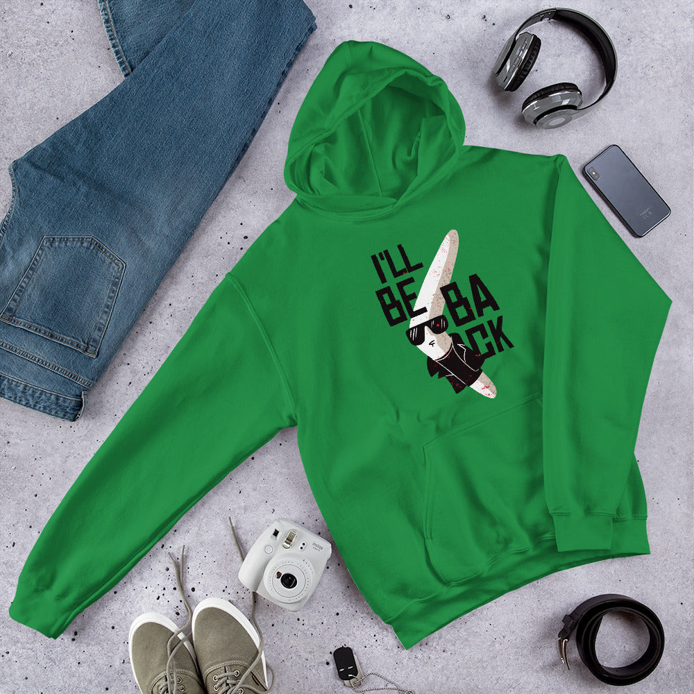 I'll Be Back graphic hoodie – Fourth Dimension Club