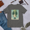 Alien Humans Abstract Half-Sleeve T-Shirt — Asphalt
