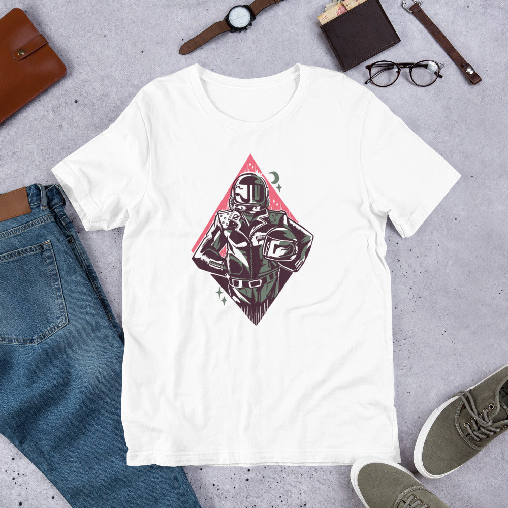 Cotton t-shirt with Astronaut Biker print