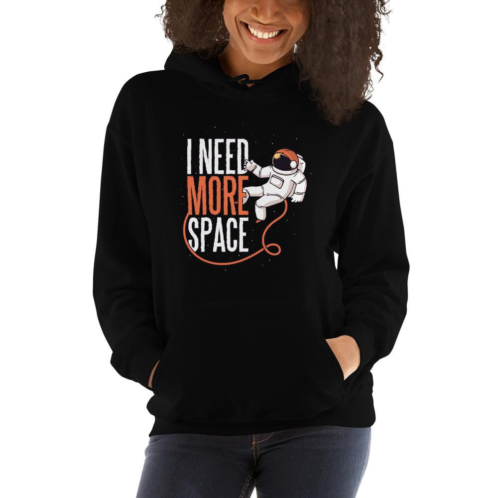 Need More Space Unisex Hooded Sweatshirt — detail view 5