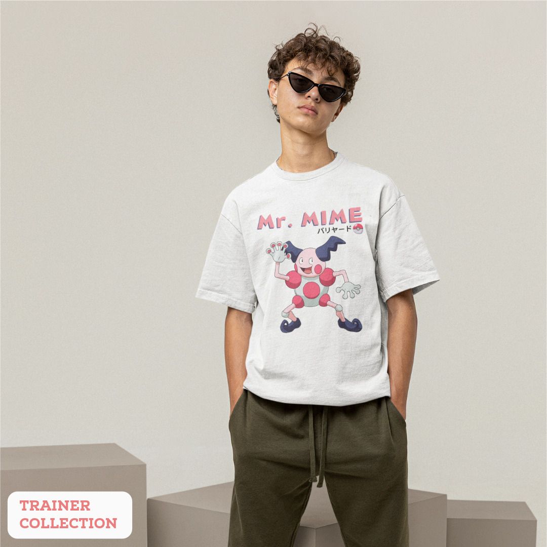 Mr.Mime Unisex Oversized T-Shirt — White