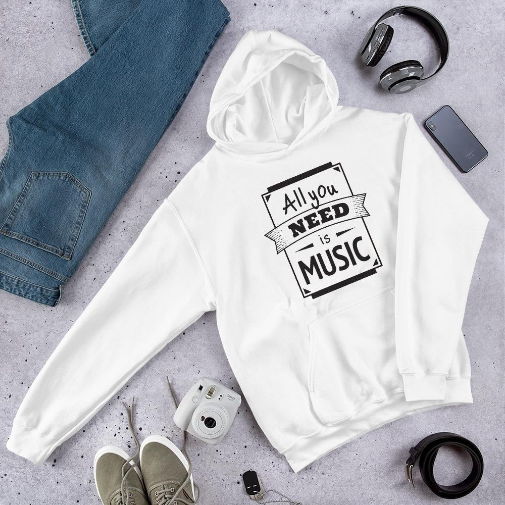 All You Need Is Music graphic hoodie – Fourth Dimension Club