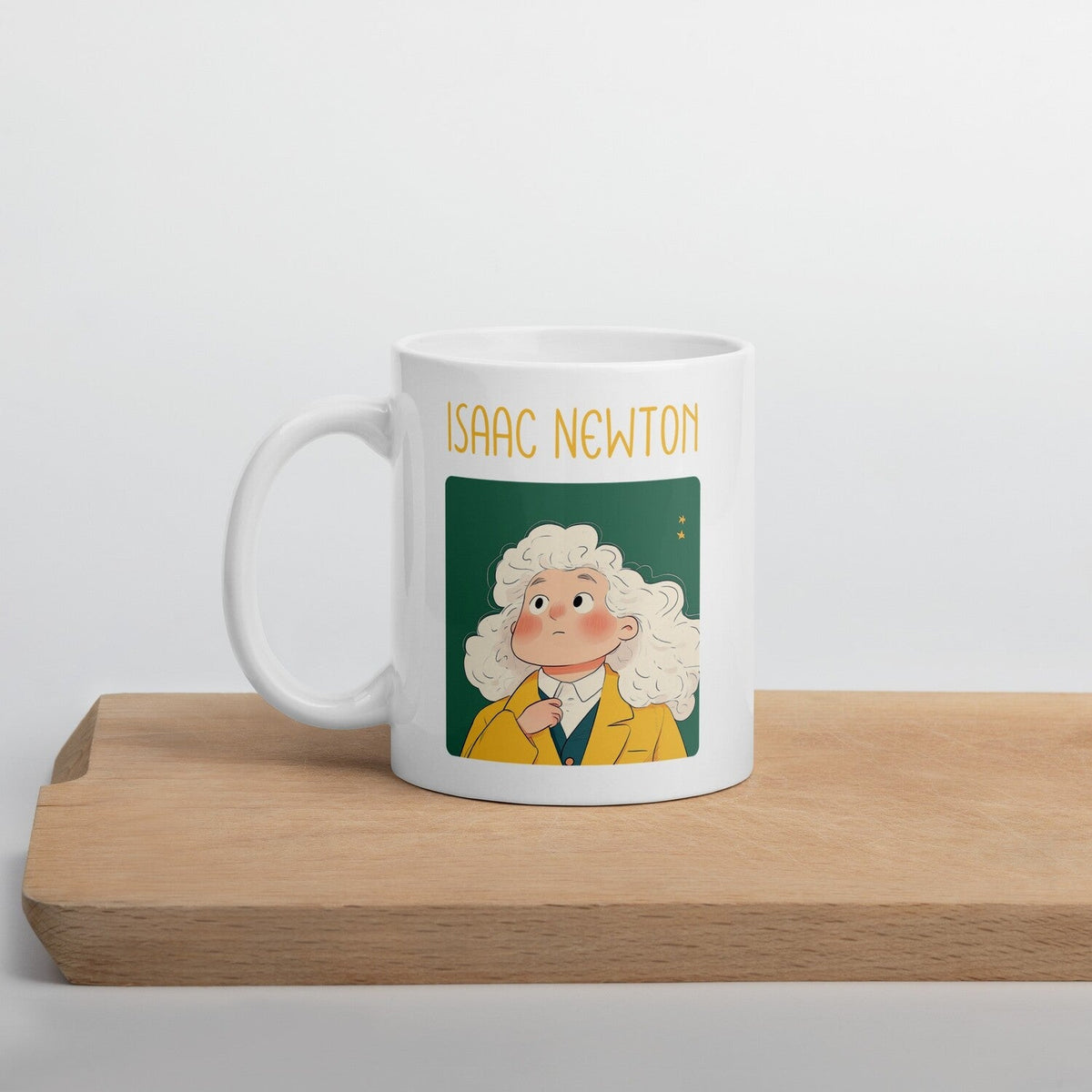 Isaac Newton Coffee Mug — back view