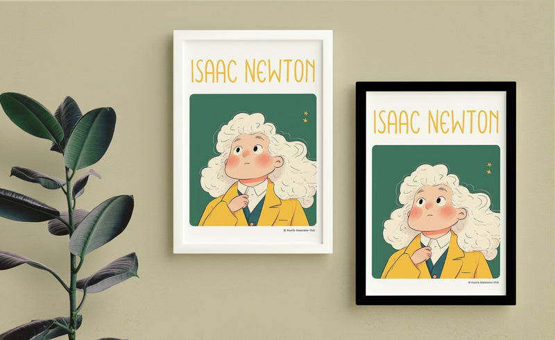 Isaac Newton Framed Poster — back view