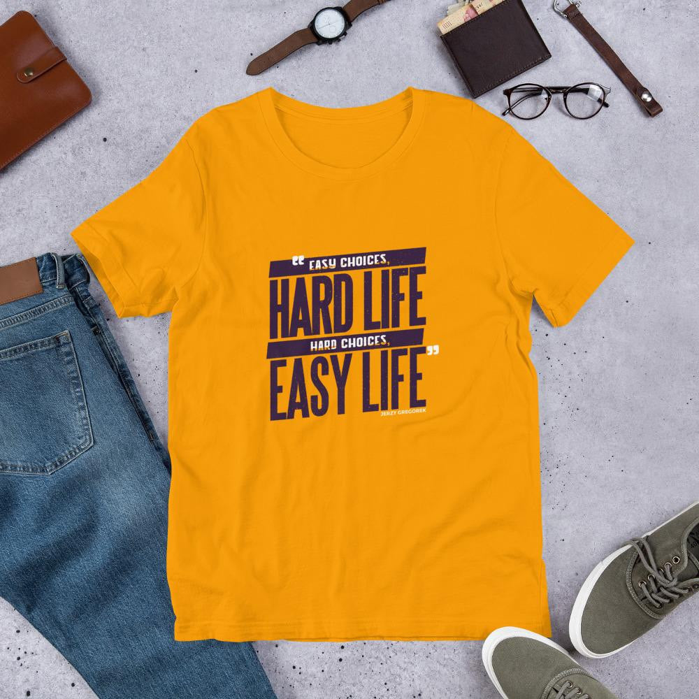 Life Choices Half Sleeve T-Shirt — Gold