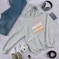 Here To Ignore Unisex Hooded Sweatshirt — Grey