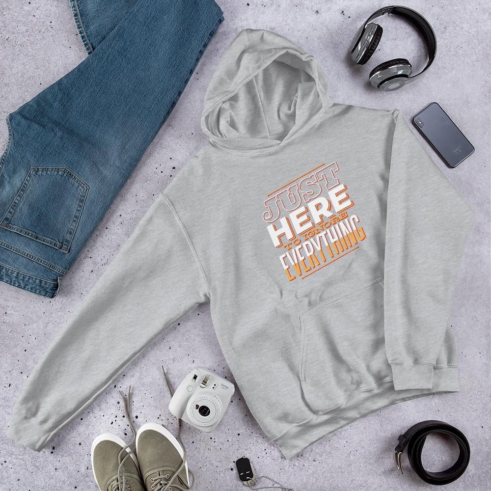Here To Ignore Unisex Hooded Sweatshirt — Grey