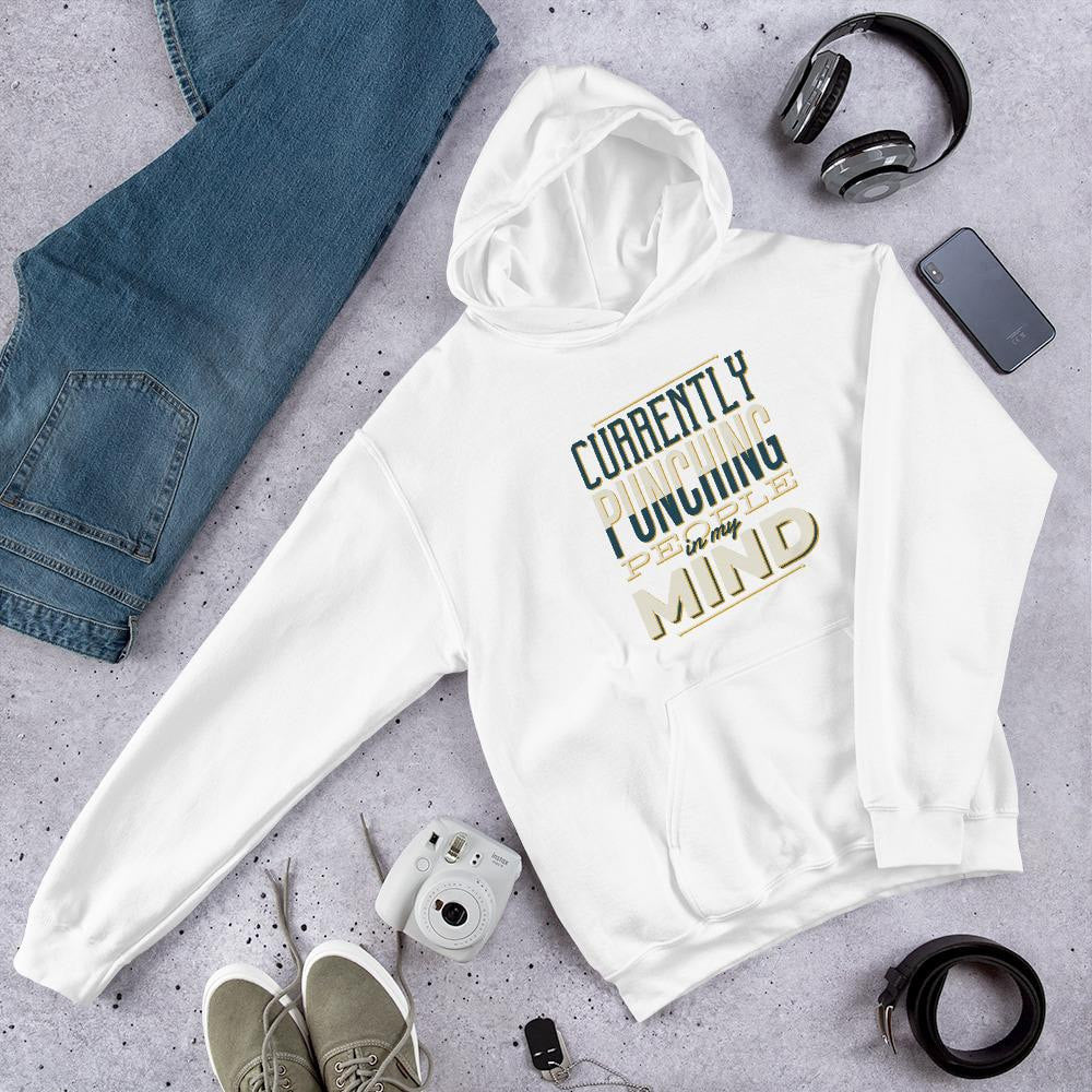 Punching People graphic hoodie – Fourth Dimension Club