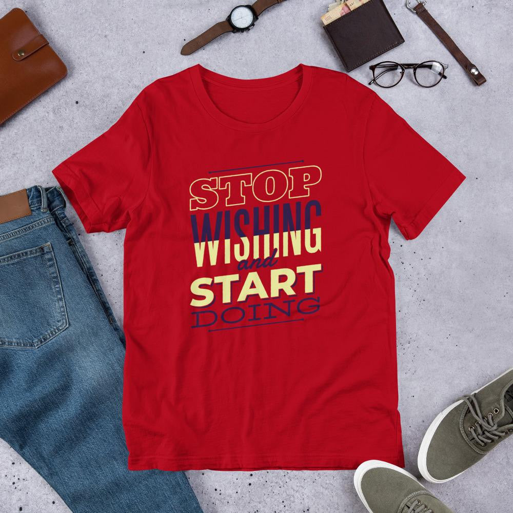 Start Doing Half Sleeve T-Shirt — Red