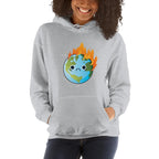 Burning Sad Earth Unisex Hooded Sweatshirt — detail view 5