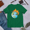 Burning Sad Earth Half Sleeve T-Shirt — Green
