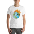 Burning Sad Earth Half Sleeve T-Shirt — White (2)