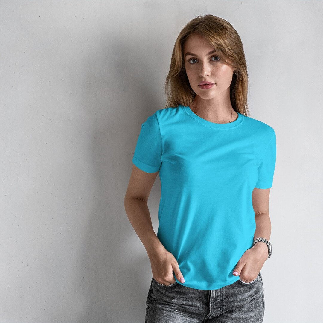 Women's Plain Half Sleeve T-Shirt