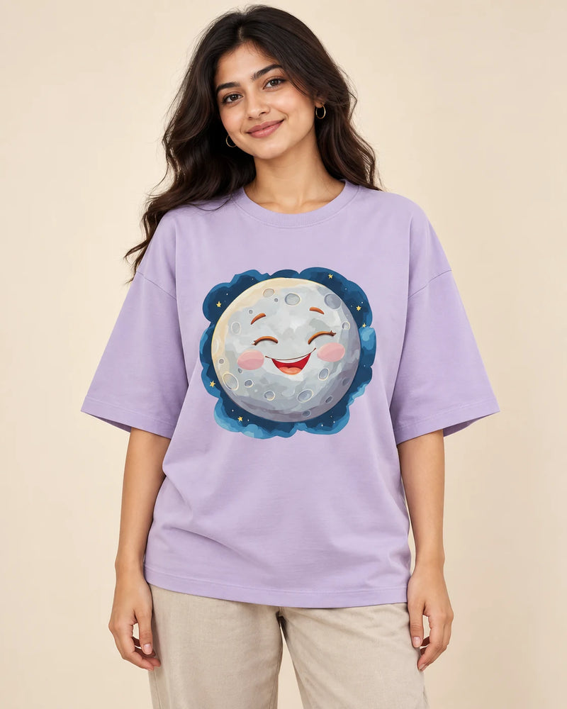 Moon Oversized French Terry T-Shirt #StellarSquad