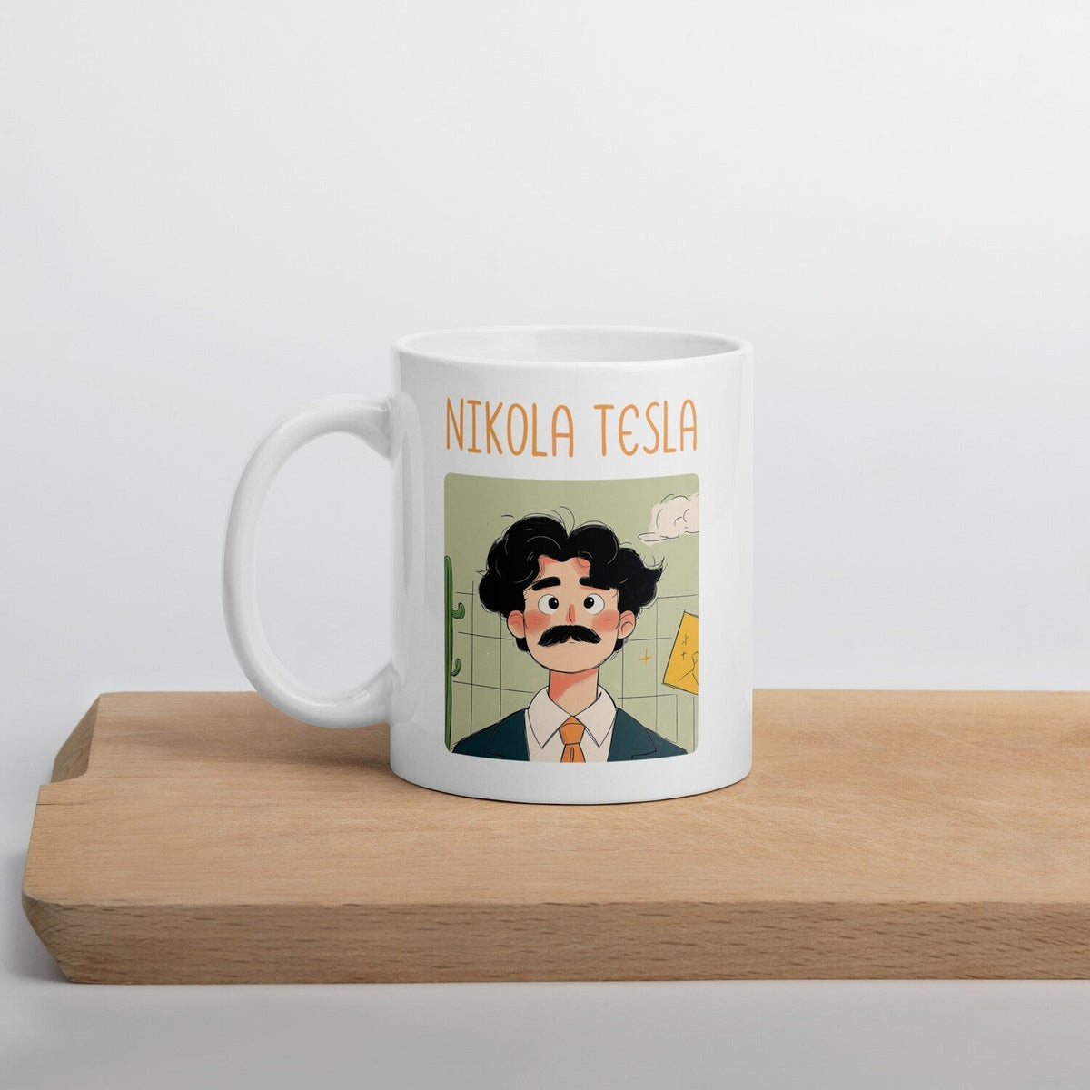 Nikola Tesla Coffee Mug — back view