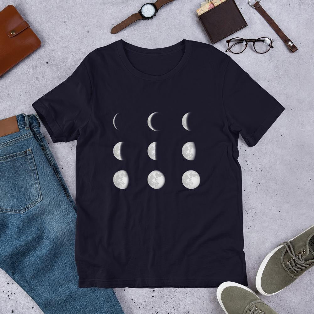 Moon Phases Half Sleeve T-Shirt