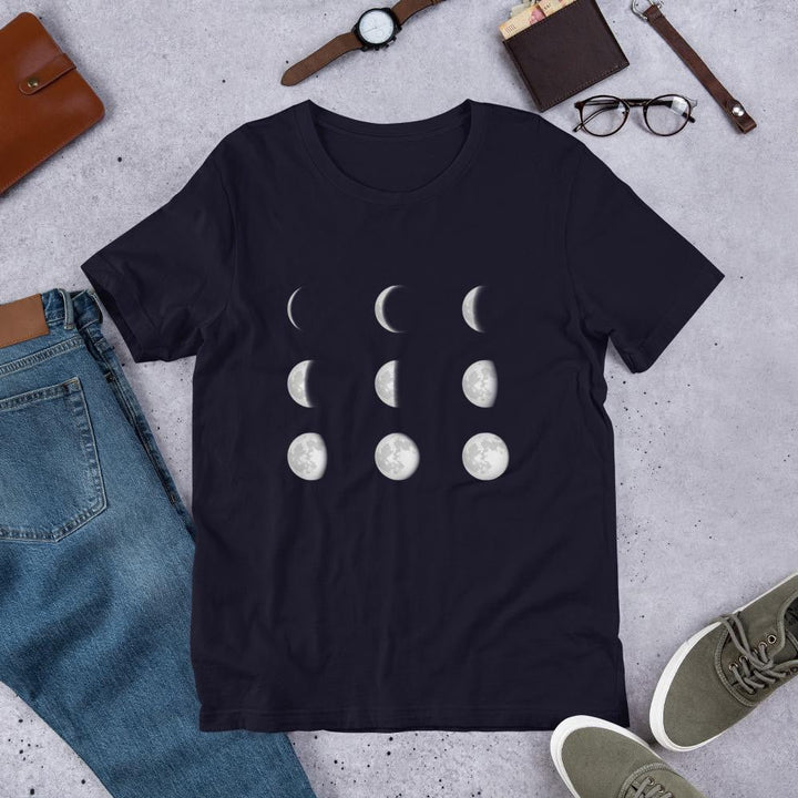 Moon Phases Half Sleeve T-Shirt
