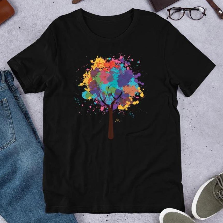 Abstract Tree graphic tee front graphic – Fourth Dimension Club