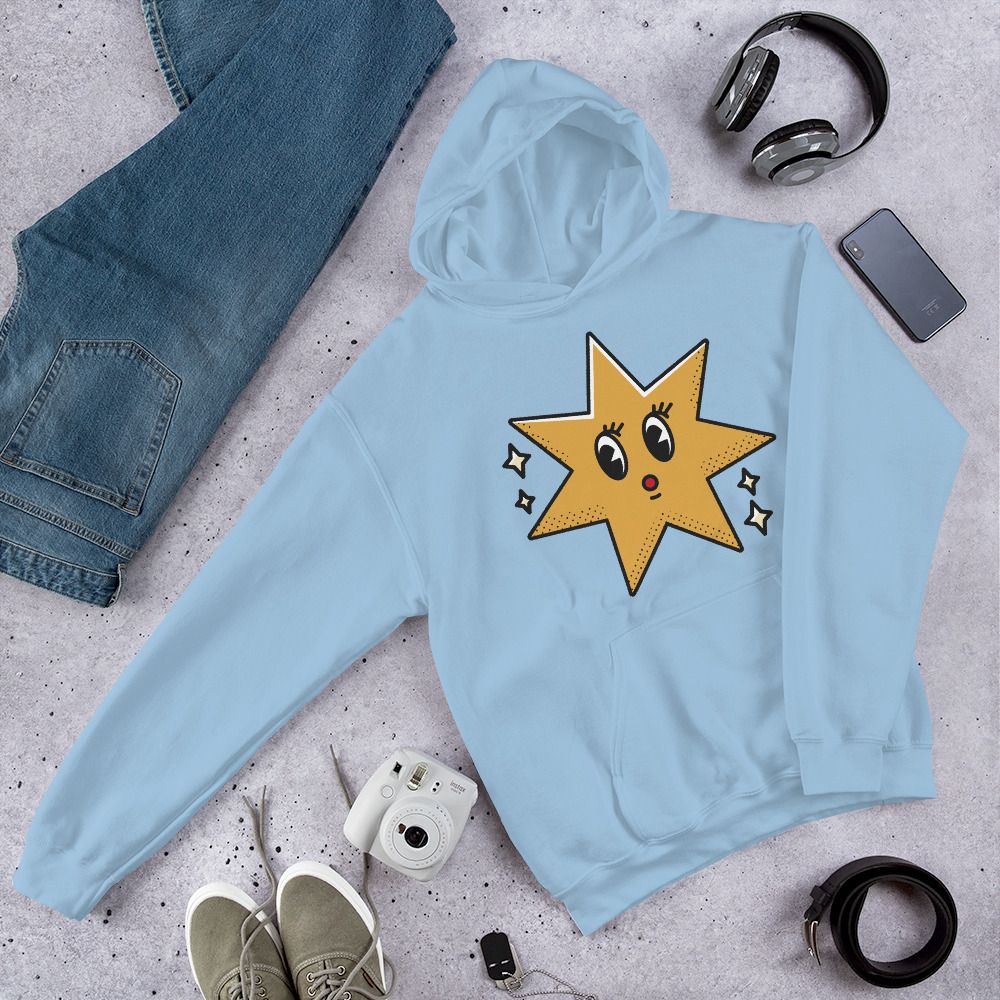 Stellar Charm Hooded Sweatshirt — baby-blue