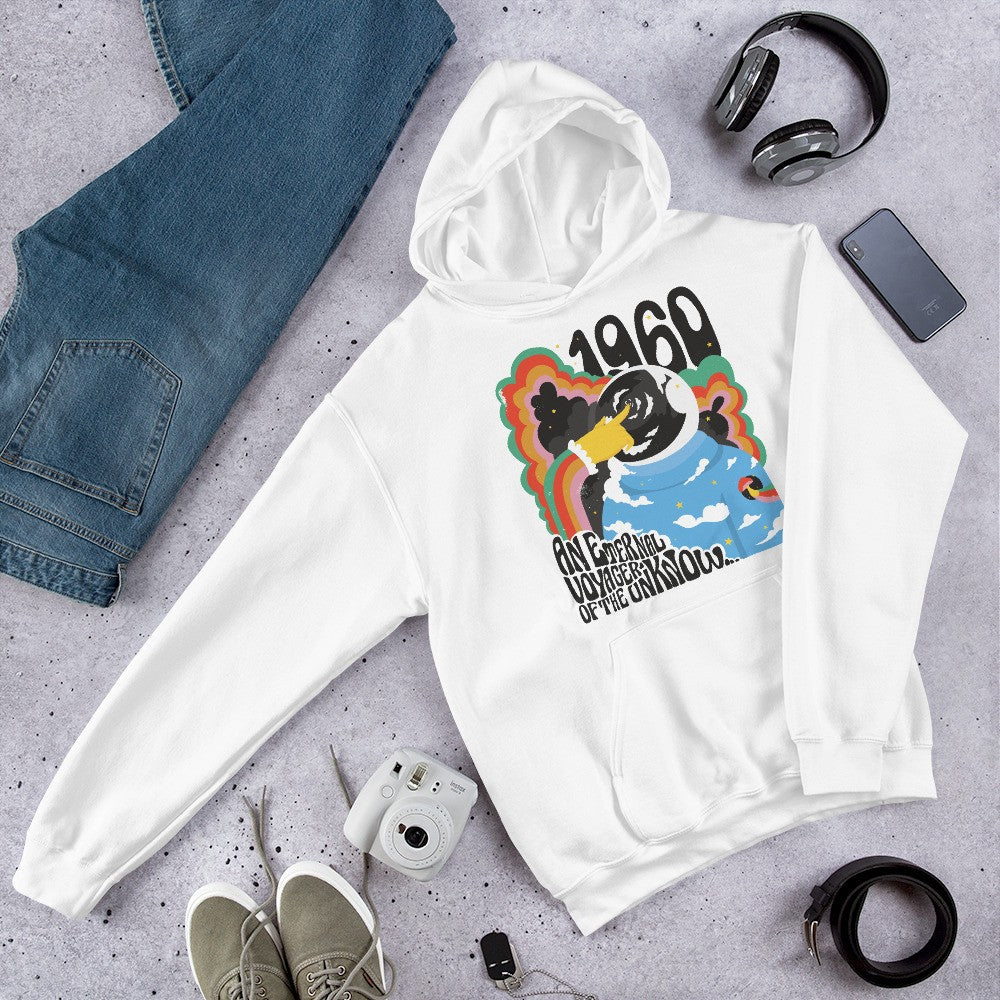 1969 Cosmic Voyager Hooded Sweatshirt — back view