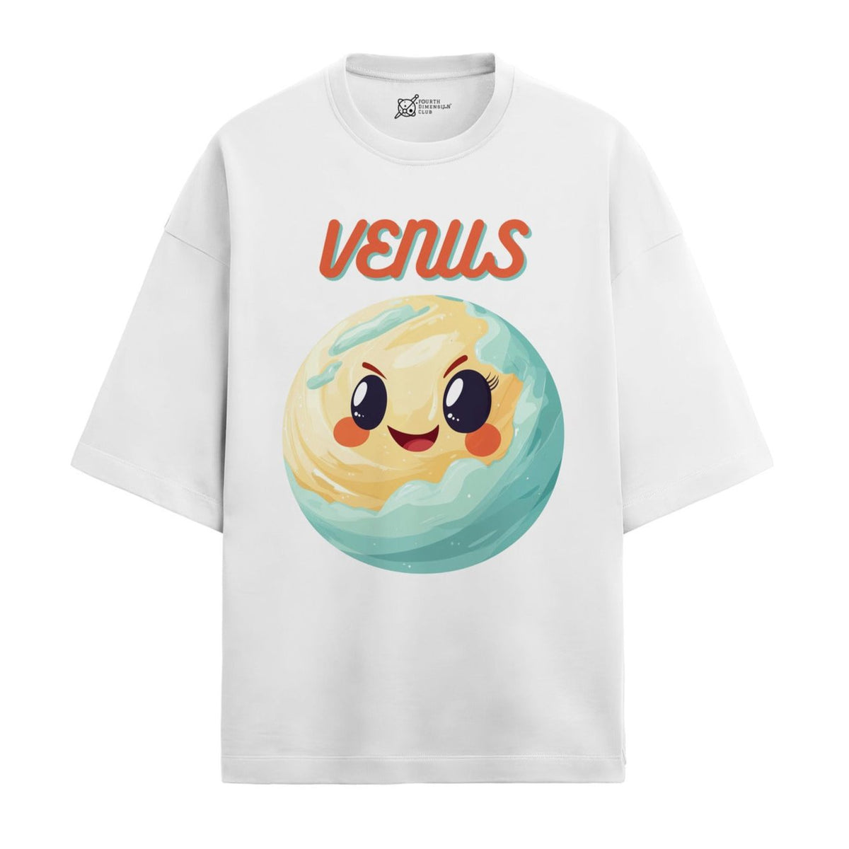 French terry oversized t-shirt with Venus print